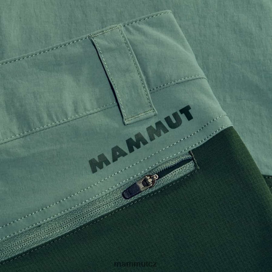 oblečení Mammut zinal hybridní kalhoty na zip tmavé jadeitové dřevo muži 4VTXXF1102