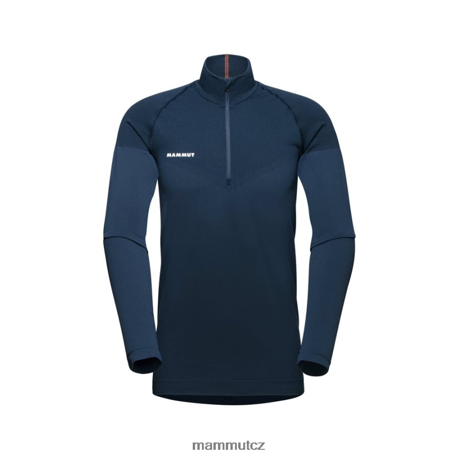oblečení Mammut trift s dlouhým rukávem na poloviční zip námořní muži 4VTXXF1050