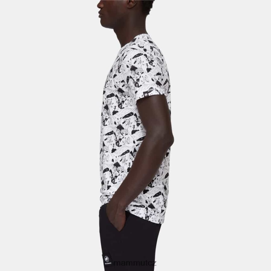 oblečení Mammut massone t-shirt lezení scéna bílý černý muži 4VTXXF258