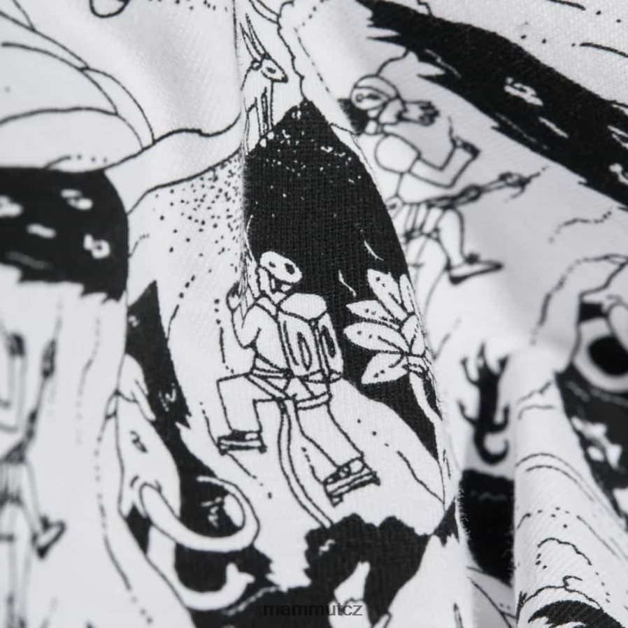 oblečení Mammut massone t-shirt lezení scéna bílý černý muži 4VTXXF258