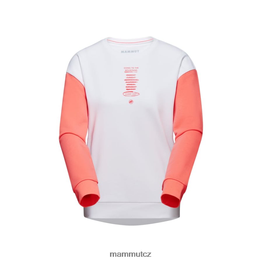 oblečení Mammut core ml crew krk každý den bílo-losos ženy 4VTXXF244