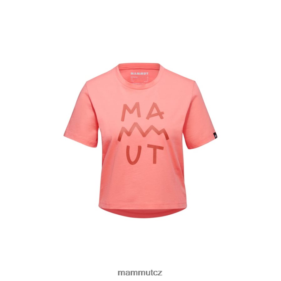 oblečení Mammut massone t-shirt cropped lettering losos ženy 4VTXXF1092