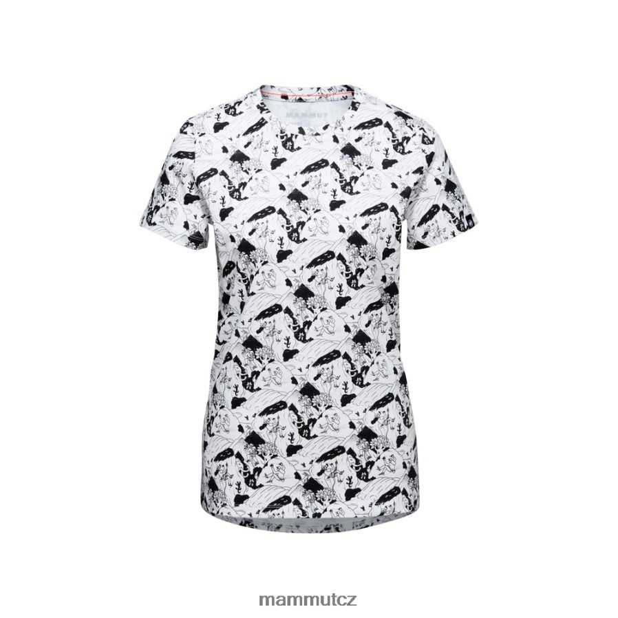 oblečení Mammut massone t-shirt lezení scéna bílý černý ženy 4VTXXF257