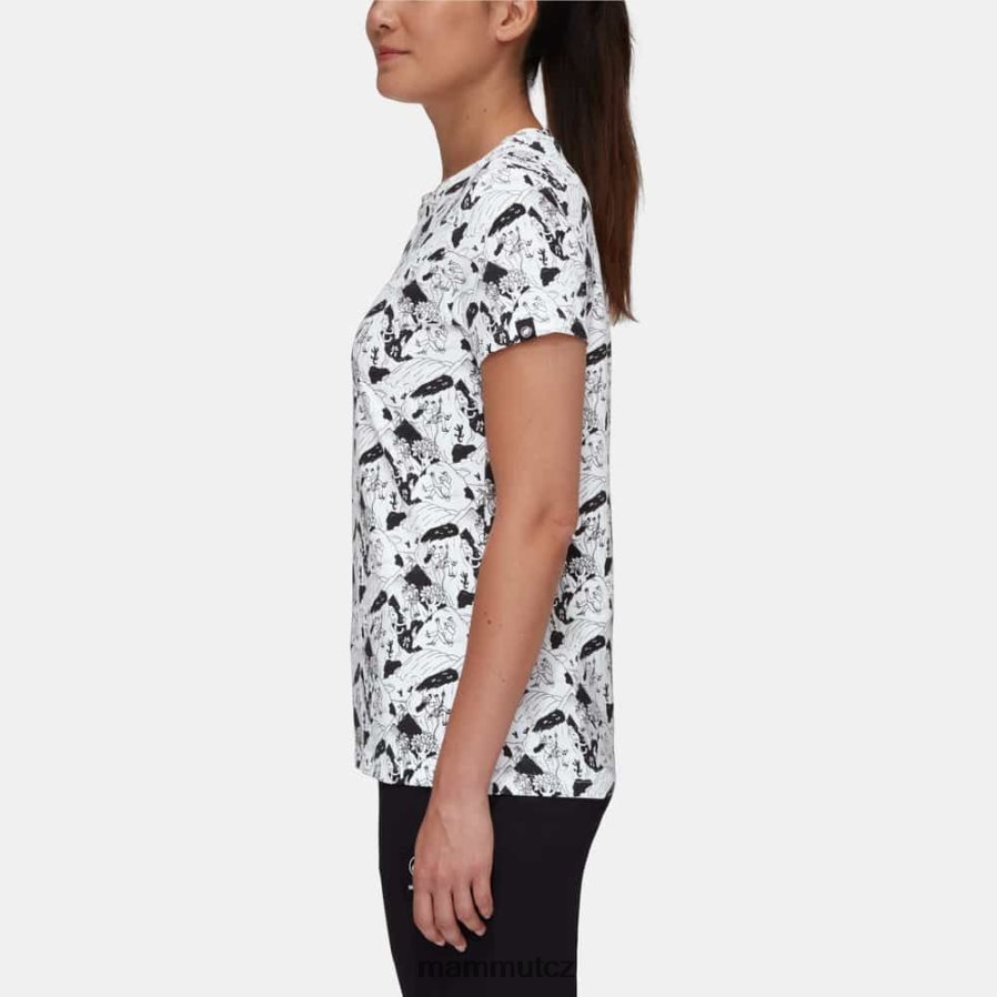 oblečení Mammut massone t-shirt lezení scéna bílý černý ženy 4VTXXF257