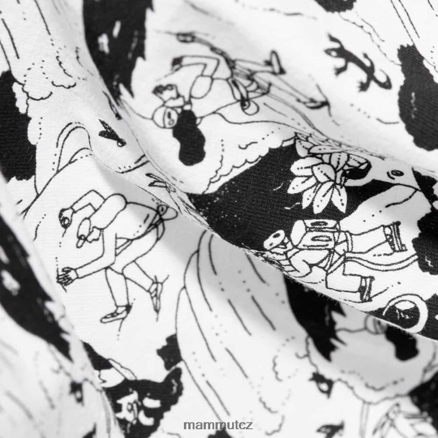 oblečení Mammut massone t-shirt lezení scéna bílý černý ženy 4VTXXF257